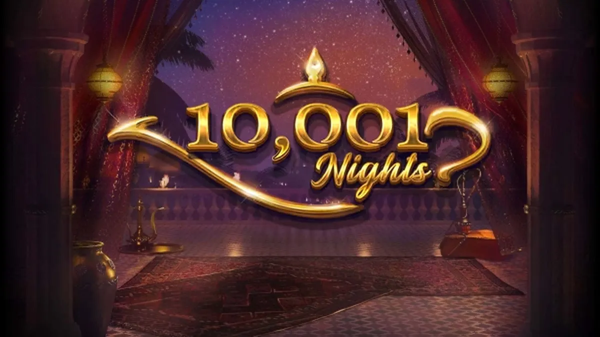 Tampilan visual slot 10,001 Nights dengan nuansa Timur Tengah yang mewah